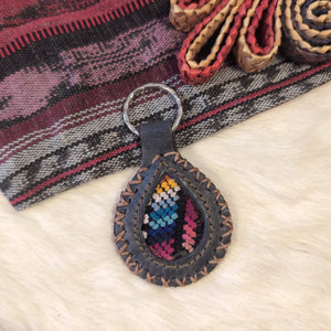 Leather Huipil Keychain 10