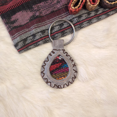 Leather Huipil Keychain 1