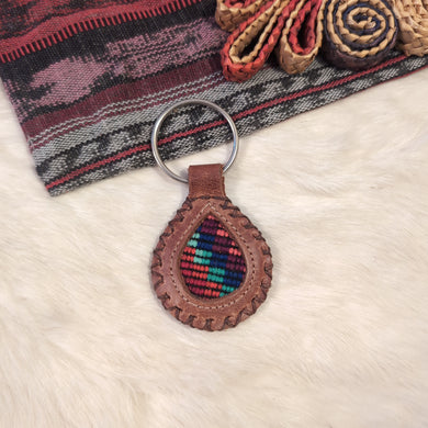Leather Huipil Keychain 2