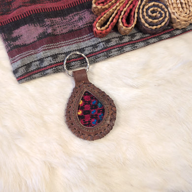 Leather Huipil Keychain 3