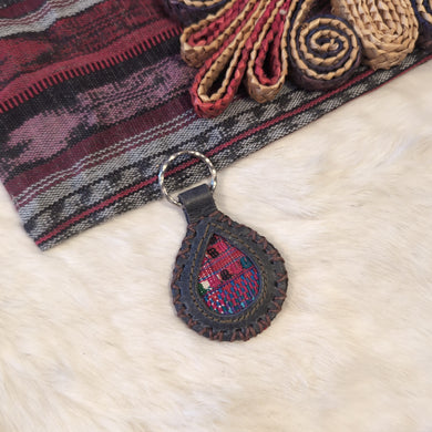 Leather Huipil Keychain 5