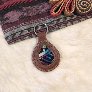 Leather Huipil Keychain 7