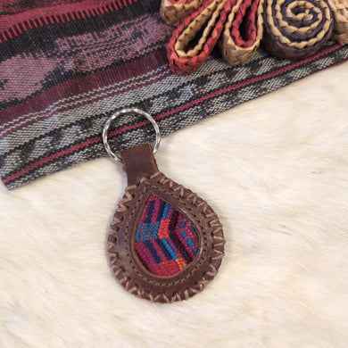 Leather Huipil Keychain 11