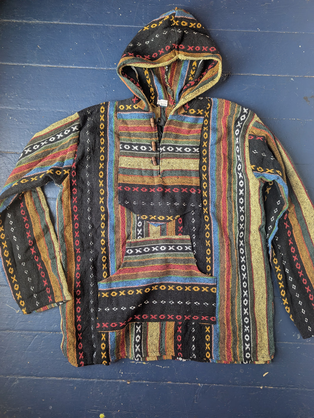 Large Hippie Baja Hoodie