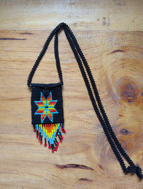 Beaded Chona Pouch Necklace 1