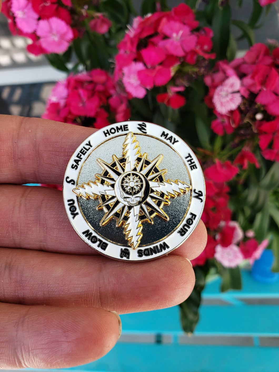 Gold and Silver Compass Spinner