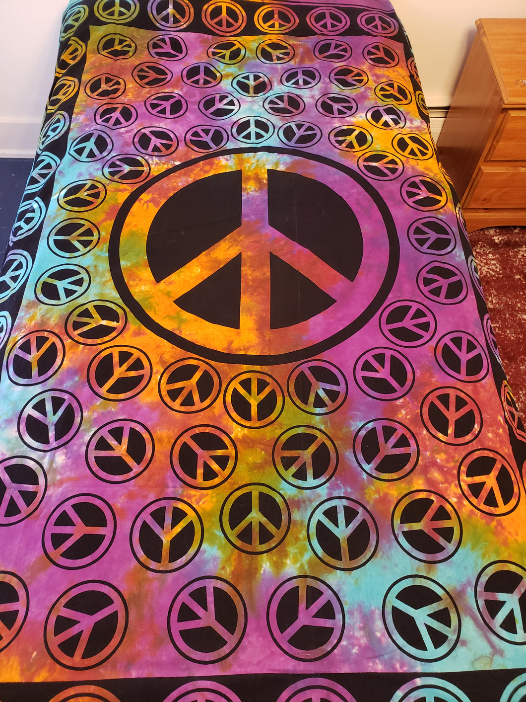 Tie Dye Peace tapestry