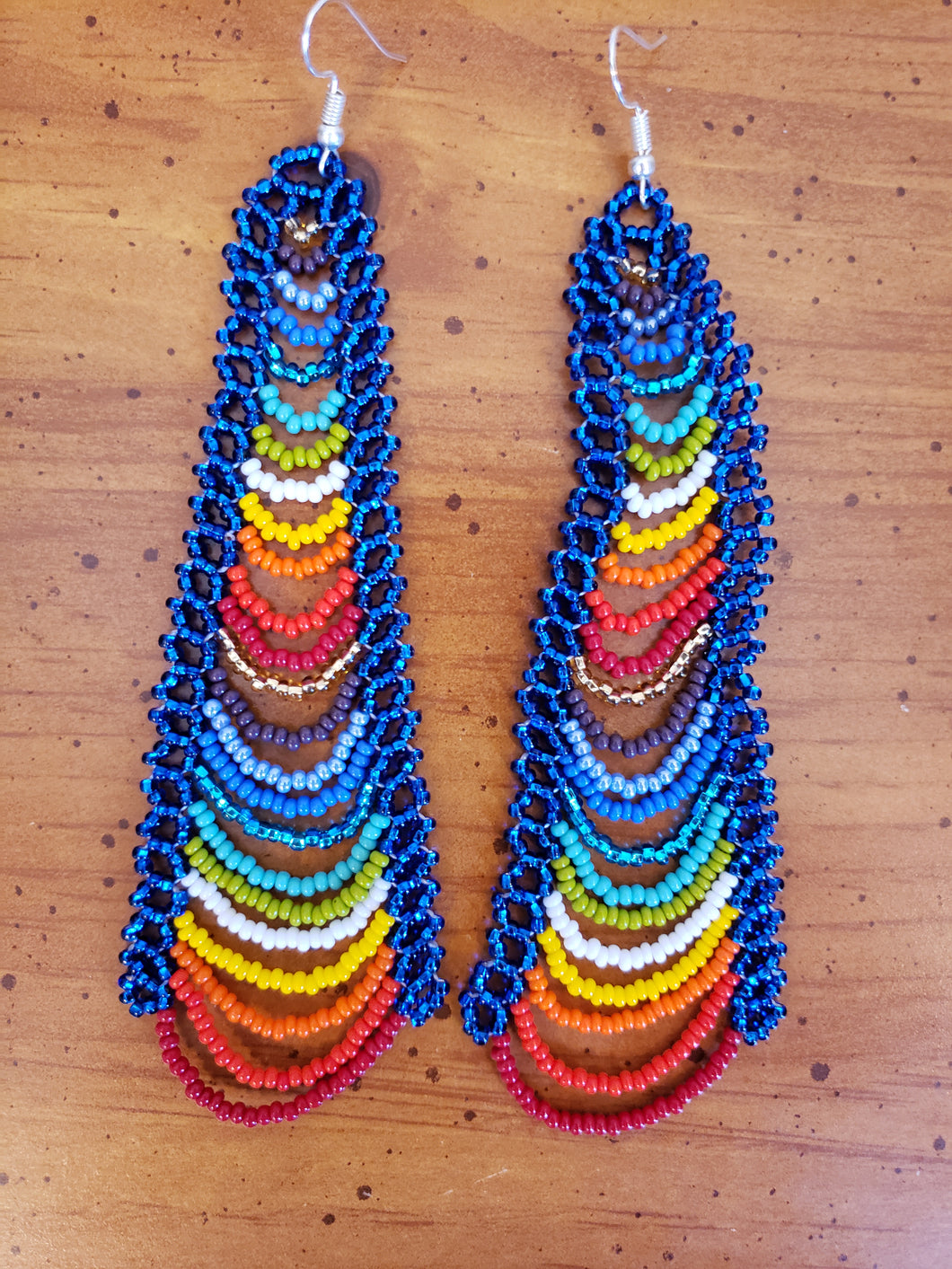 Classic Blue Rainbow Earrings