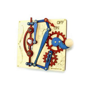 Single Lever Switch Plate Red/Blue
