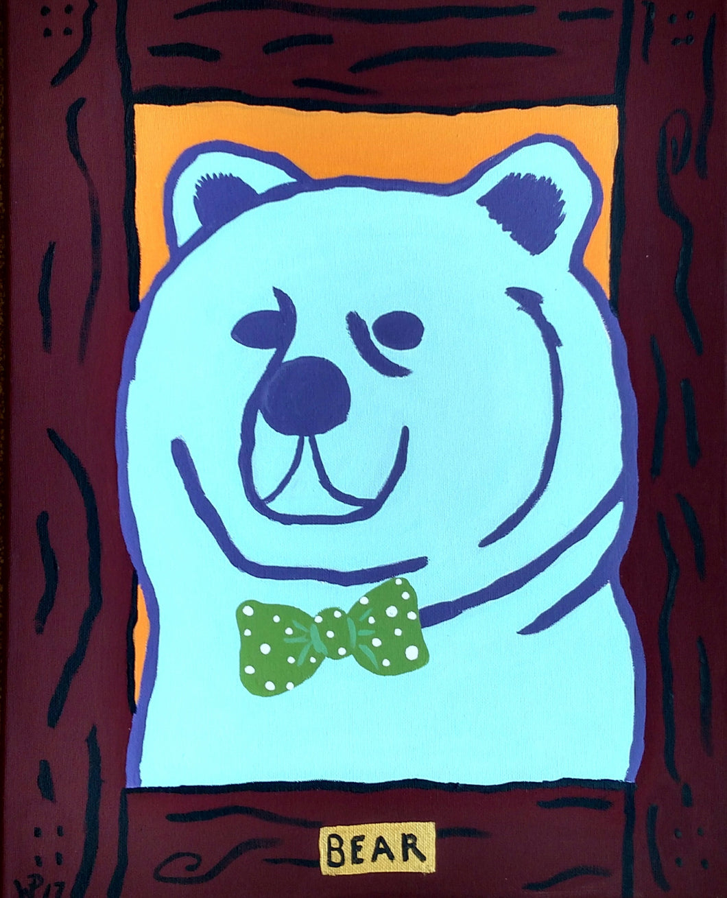 Bow Tie Bear Print